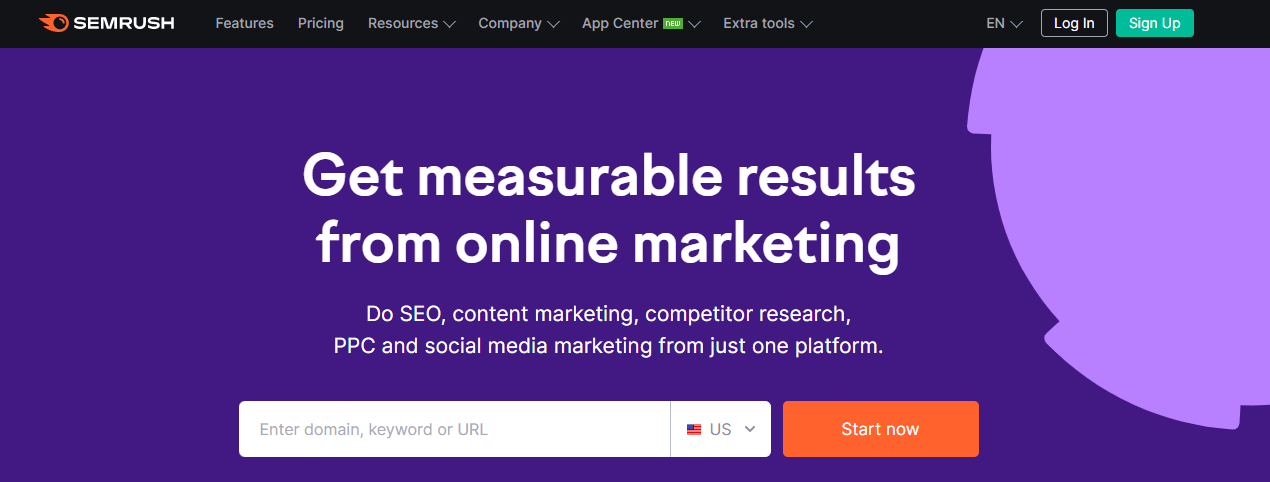 check inbound links - semrush